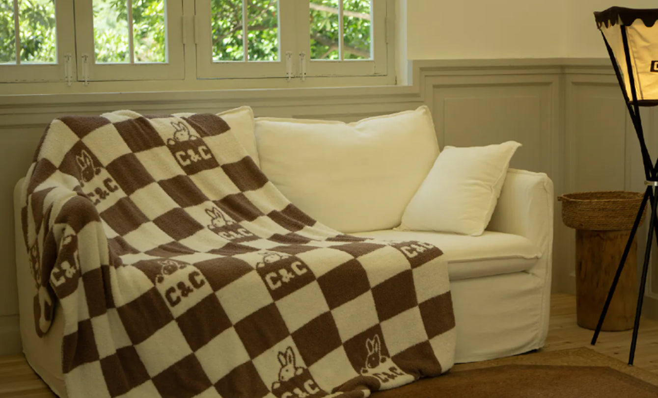 C&C Airlab RETRO BLANKET　レトロデザイン　ブランケット