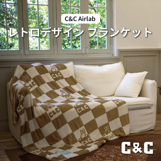 C&C Airlab RETRO BLANKET　レトロデザイン　ブランケット